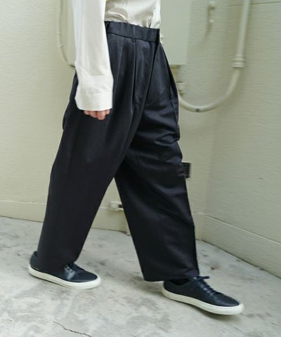 VU / ヴウtailar pants cotton silk linen [NAVY] vu-pnt-013