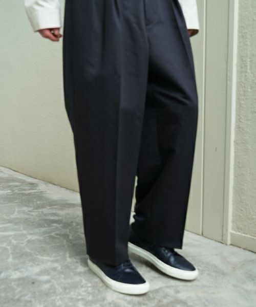 VU / ヴウtailar pants cotton silk linen [NAVY] vu-pnt-013