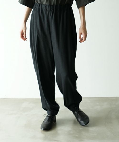 VU / ヴウeasy tapered pants silk linen [BLACK] vu-pnt-008