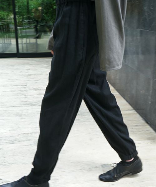 VU / ヴウeasy tapered pants silk linen [BLACK] vu-pnt-008
