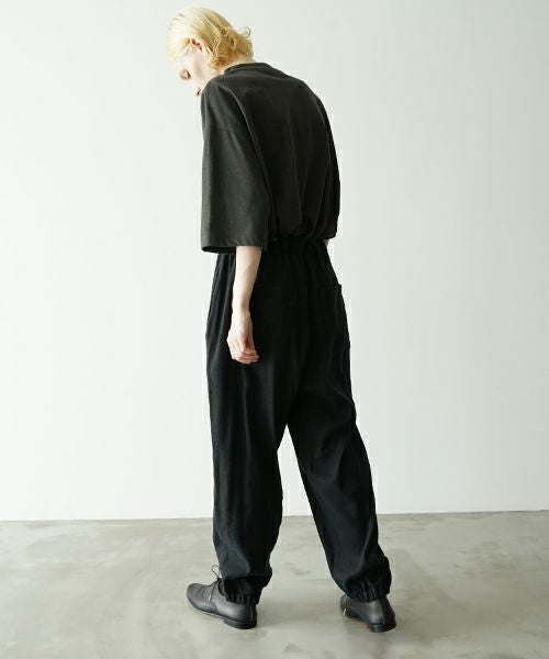 VU / ヴウeasy tapered pants silk linen [BLACK] vu-pnt-008
