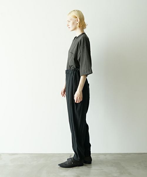 VU / ヴウeasy tapered pants silk linen [BLACK] vu-pnt-008