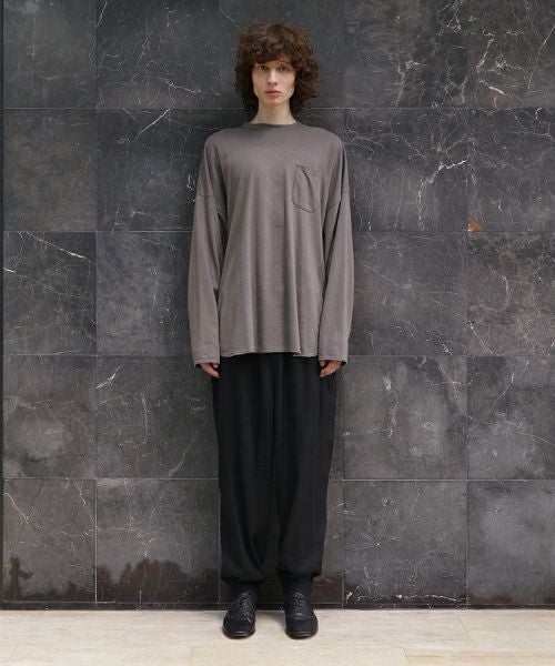 VU / ヴウbasic long t-shirt hemp cotton [CHARCOAL］vu-cut-013