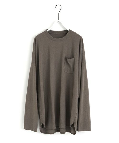 VU / ヴウbasic long t-shirt hemp cotton [CHARCOAL］vu-cut-013