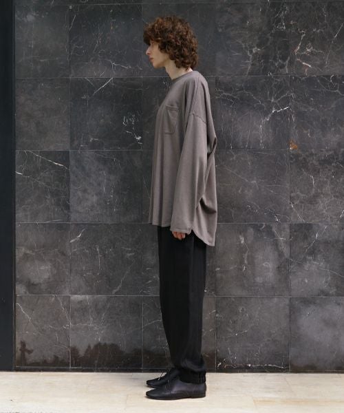 VU / ヴウbasic long t-shirt hemp cotton [CHARCOAL］vu-cut-013