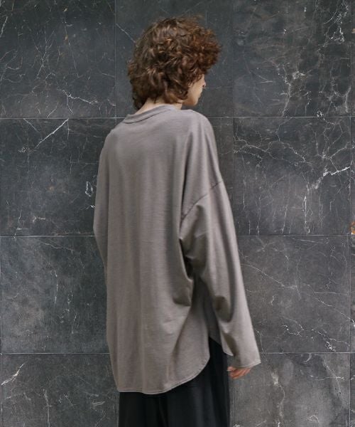 VU / ヴウbasic long t-shirt hemp cotton [CHARCOAL］vu-cut-013