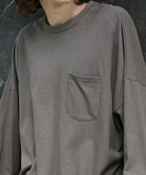 VU / ヴウbasic long t-shirt hemp cotton [CHARCOAL］vu-cut-013