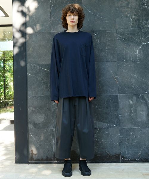 VU / ヴウbasic long t-shirt hemp cotton [CHARCOAL］vu-cut-013