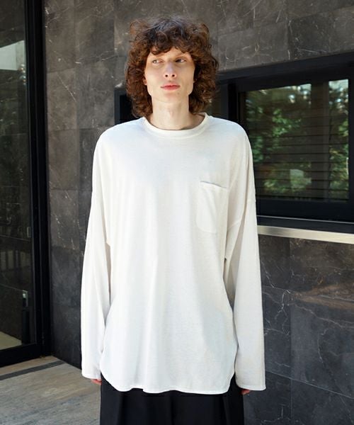 VUm ヴウエム basic long t-shirt hemp cotton [OFF WHITE］vu-cut-013