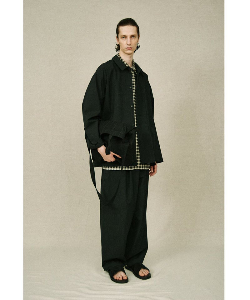 YOKO SAKAMOTOヨーコサカモト DOUBLE PLEATED WIDE EASY PANTS　BLACK　(YS-26SS-35)