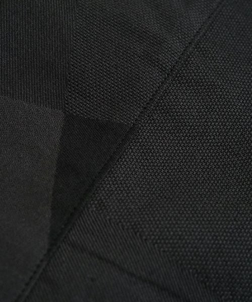  VU / ヴウlayered band collar short shirt[CHARCOAL×BLACK / BLACK］vu-sht-010