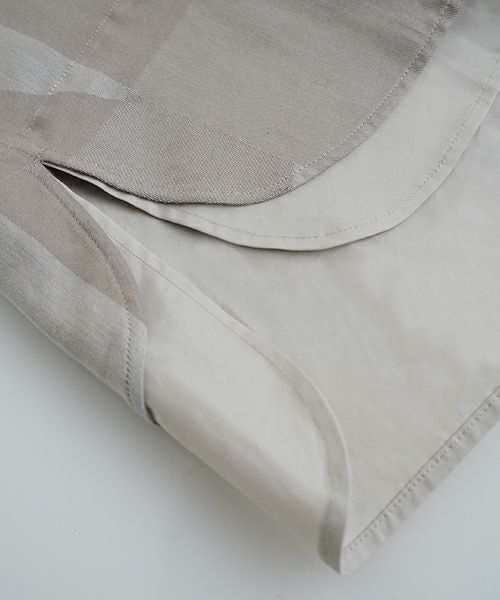 VU / ヴウlayered band collar short shirt[ASH×GRAY / STONE GRAY］vu-sht-010