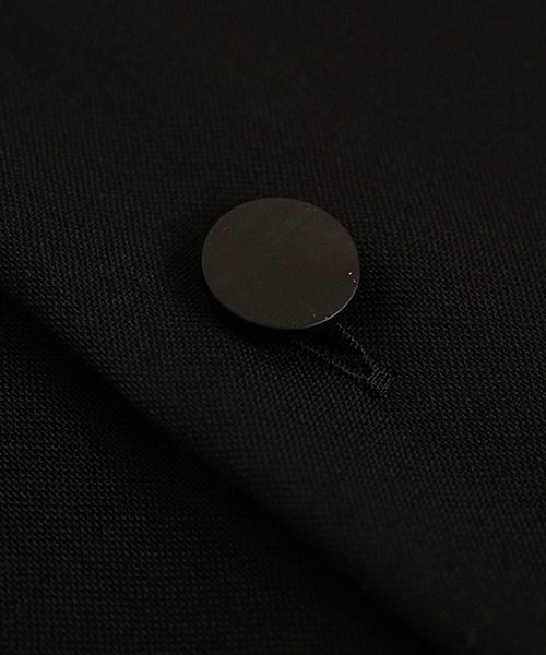 VU stand collar dolman shirt washable wool[BLACK］vu-sht-007