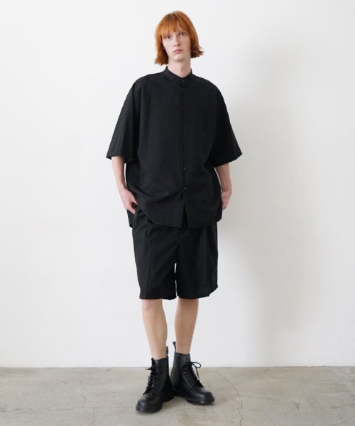  VU tailar short pants washable wool [BLACK］vu-pnt-015