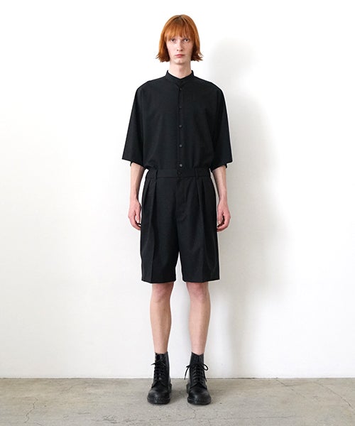  VU tailar short pants washable wool [BLACK］vu-pnt-015