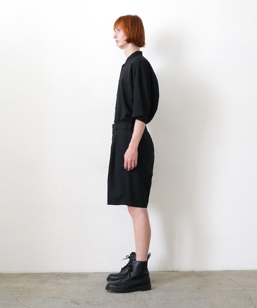  VU tailar short pants washable wool [BLACK］vu-pnt-015