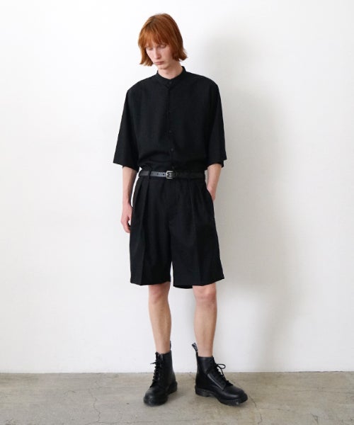  VU tailar short pants washable wool [BLACK］vu-pnt-015