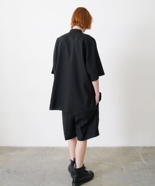  VU tailar short pants washable wool [BLACK］vu-pnt-015