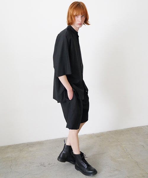  VU tailar short pants washable wool [BLACK］vu-pnt-015