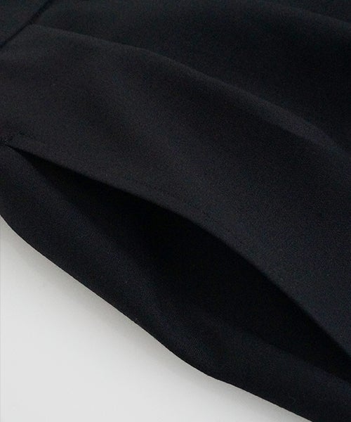  VU tailar short pants washable wool [BLACK］vu-pnt-015