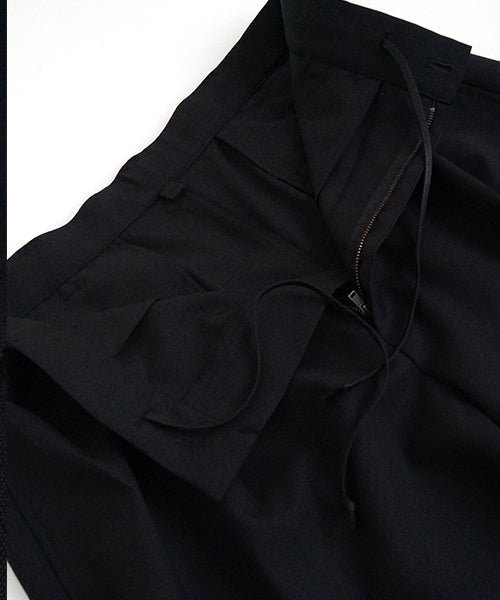  VU tailar short pants washable wool [BLACK］vu-pnt-015