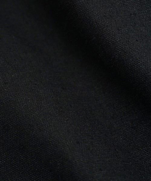 VUm ヴウエム tailar short pants silk linen [BLACK］vu-pnt-015