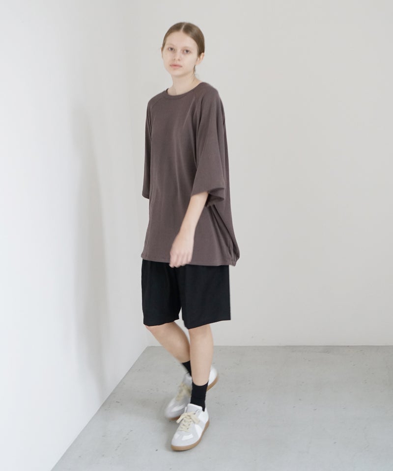 VUm ヴウエム tailar short pants silk linen [BLACK］vu-pnt-015
