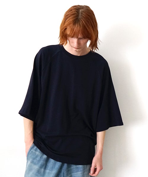 VUm バルーンシャツ ブラック サイズ２ VUm ヴウエム suvin ballon t-shirt [NAVY］vu-cut-003