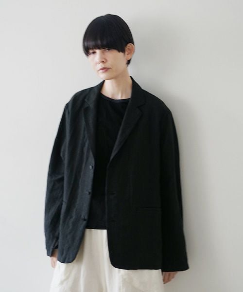 Mochi モチ linen shirt jacket [black] ms26-ja-01