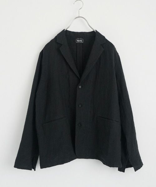 Mochi モチ linen shirt jacket [black] ms26-ja-01