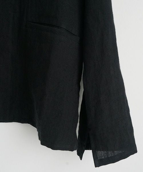 Mochi モチ linen shirt jacket [black] ms26-ja-01