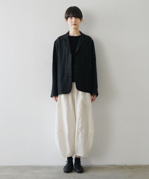 Mochi モチ linen shirt jacket [black] ms26-ja-01