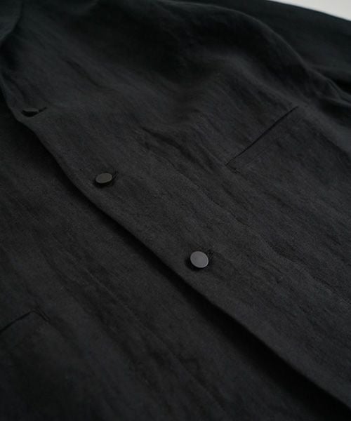 Mochi モチ linen shirt jacket [black] ms26-ja-01