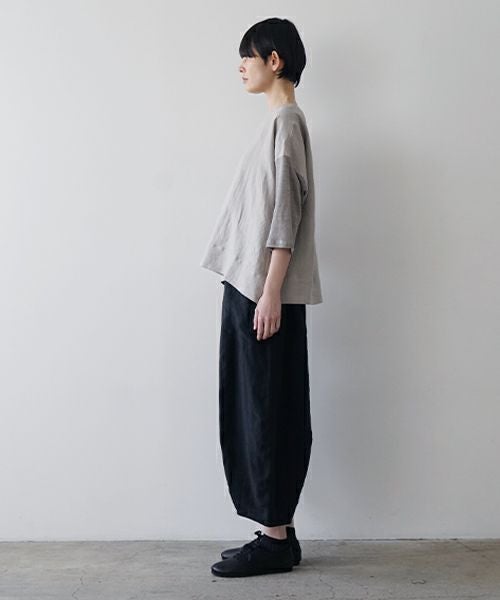  Mochi モチ panel bulky tee blouse [frosty gray] ms26-b-01
