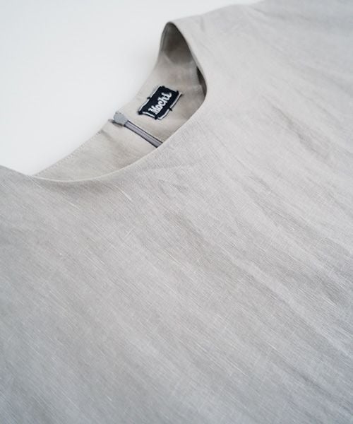 Mochi モチ panel bulky tee blouse [frosty gray] ms26-b-01