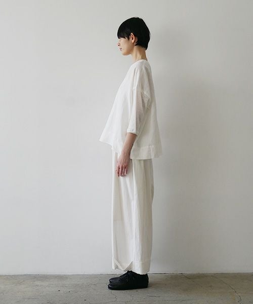 Mochi モチ panel bulky tee blouse [off white] ms26-b-01