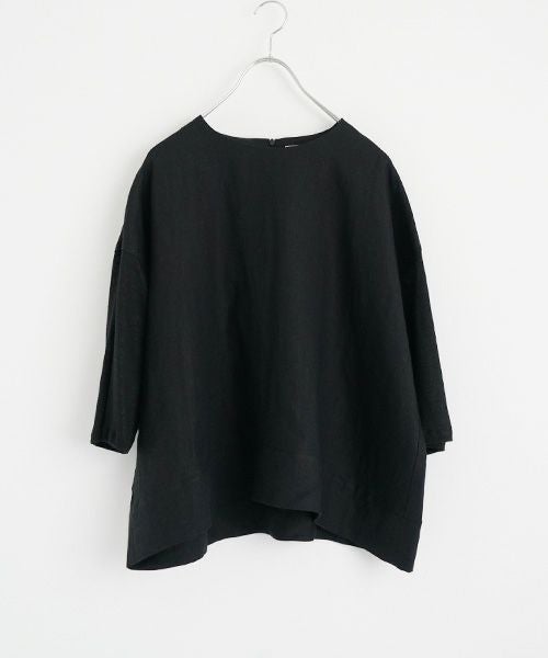 Mochi モチ panel bulky tee blouse [black] ms26-b-01