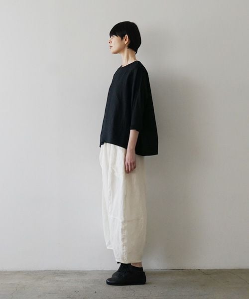 Mochi モチ panel bulky tee blouse [black] ms26-b-01