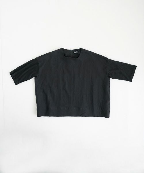 Mochi モチ panel bulky tee blouse [black] ms26-b-01
