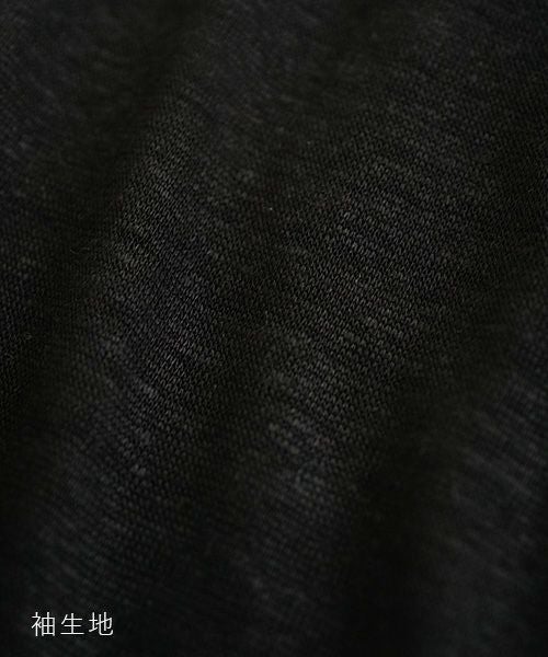 Mochi モチ panel bulky tee blouse [black] ms26-b-01