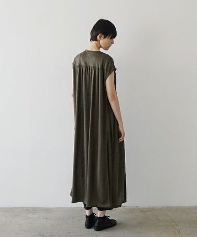 Mochi モチ sleeveless knit dress [moss gray] 265ms-kn-01
