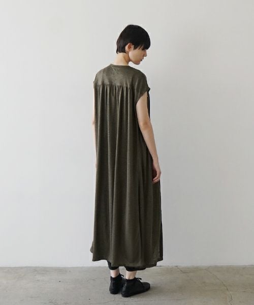 Mochi モチ sleeveless knit dress [moss gray] 265ms-kn-01
