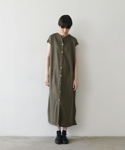 Mochi モチ sleeveless knit dress [moss gray] 265ms-kn-01