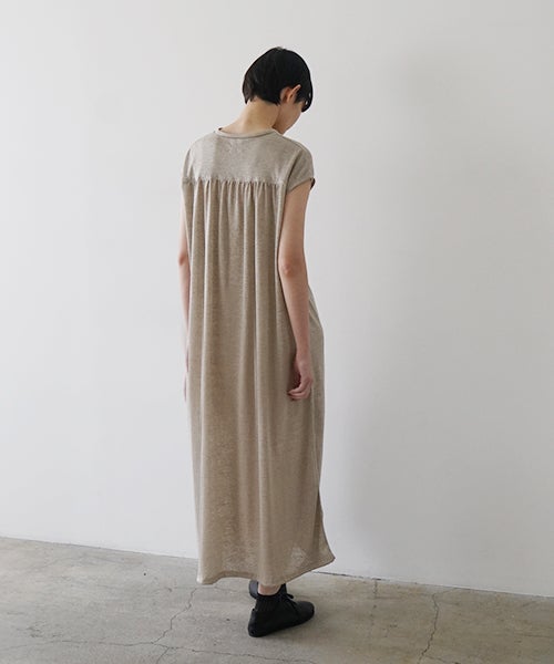 Moch モチ sleeveless knit dress [natural linen]265ms-kn-01