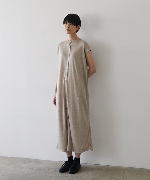 Moch モチ sleeveless knit dress [natural linen]265ms-kn-01