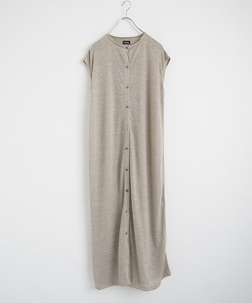 Moch モチ sleeveless knit dress [natural linen]265ms-kn-01