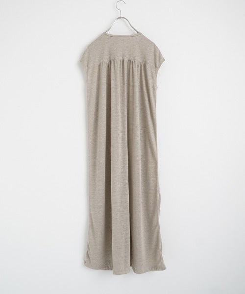 Moch モチ sleeveless knit dress [natural linen]265ms-kn-01