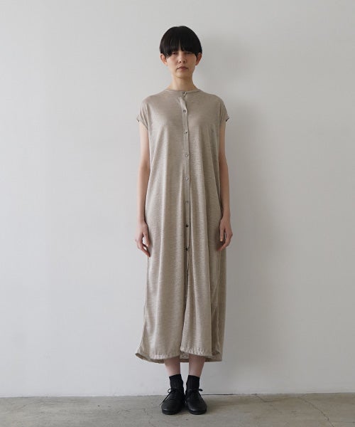 Moch モチ sleeveless knit dress [natural linen]265ms-kn-01