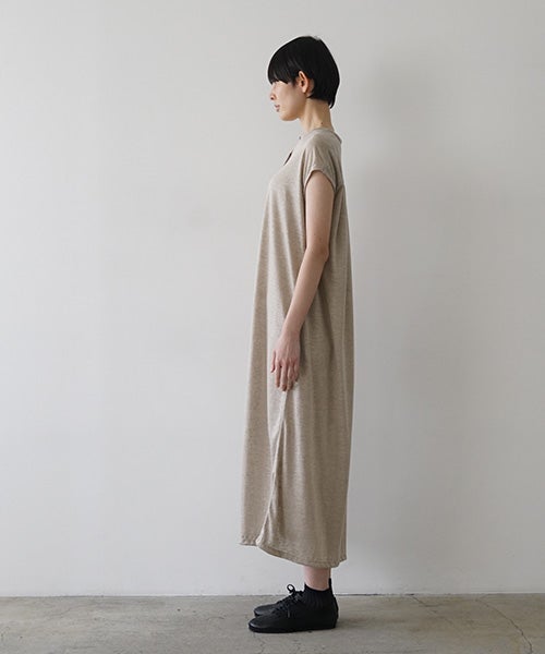 Moch モチ sleeveless knit dress [natural linen]265ms-kn-01