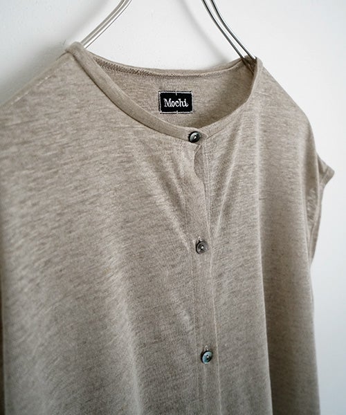 Moch モチ sleeveless knit dress [natural linen]265ms-kn-01